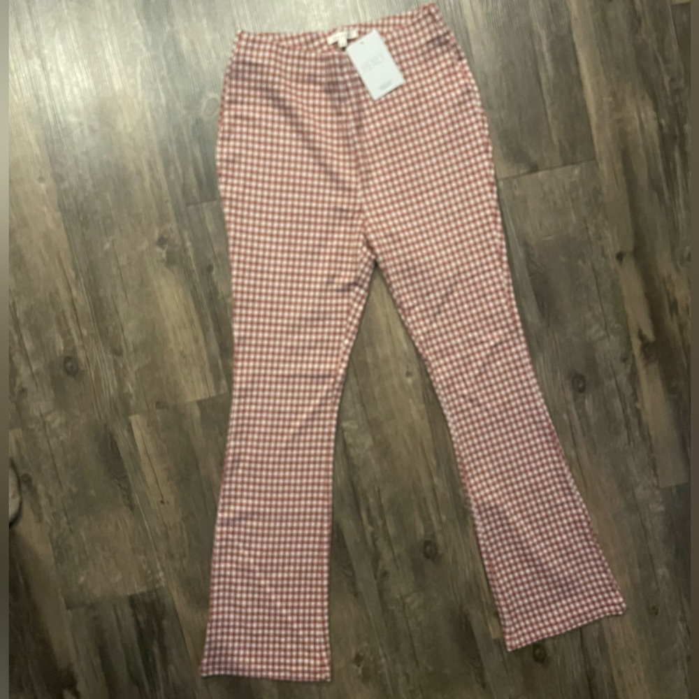 NWT flare checkered pants